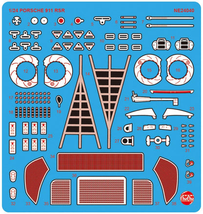 PLATZ 1/24 Racing Series 911 Type 991 RSR 2018 Model Detail Parts