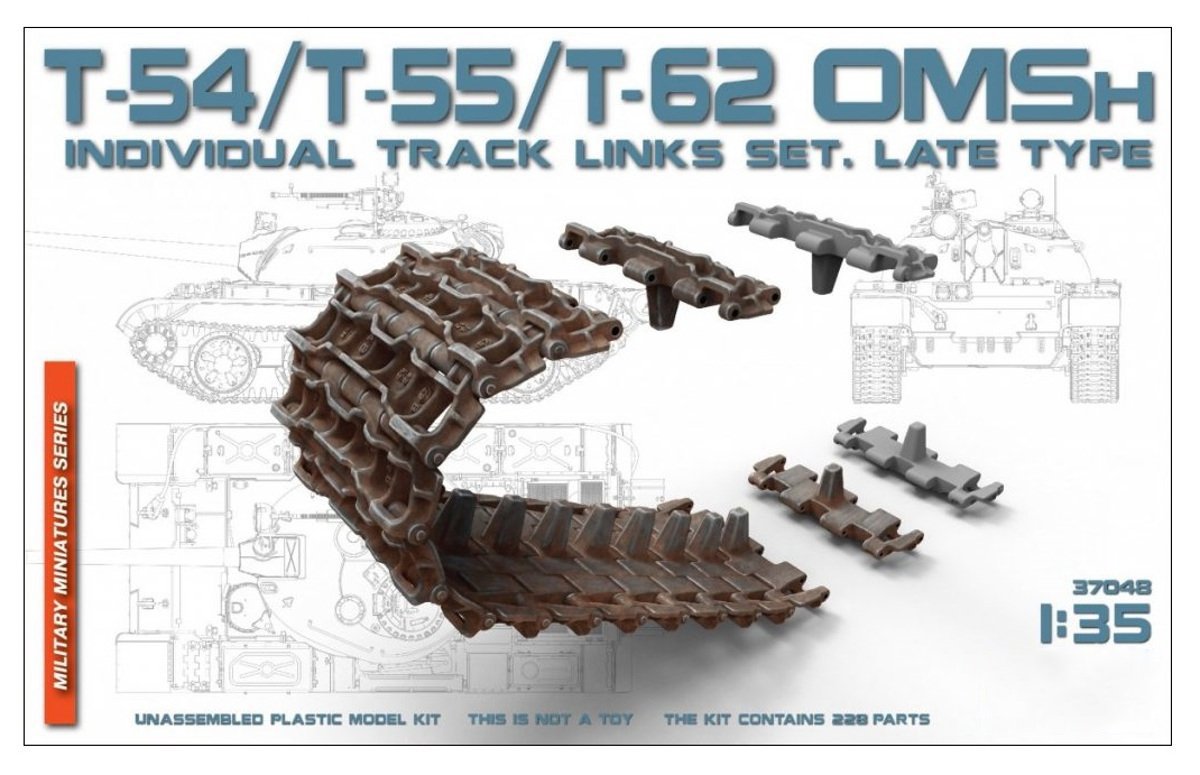 MiniArt 1/35 T-54 T-55 T-62 OMSH Track Set for Model Kits