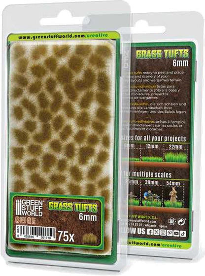 Green Stuff World Grass Tufts 6mm Beige for Model Kits