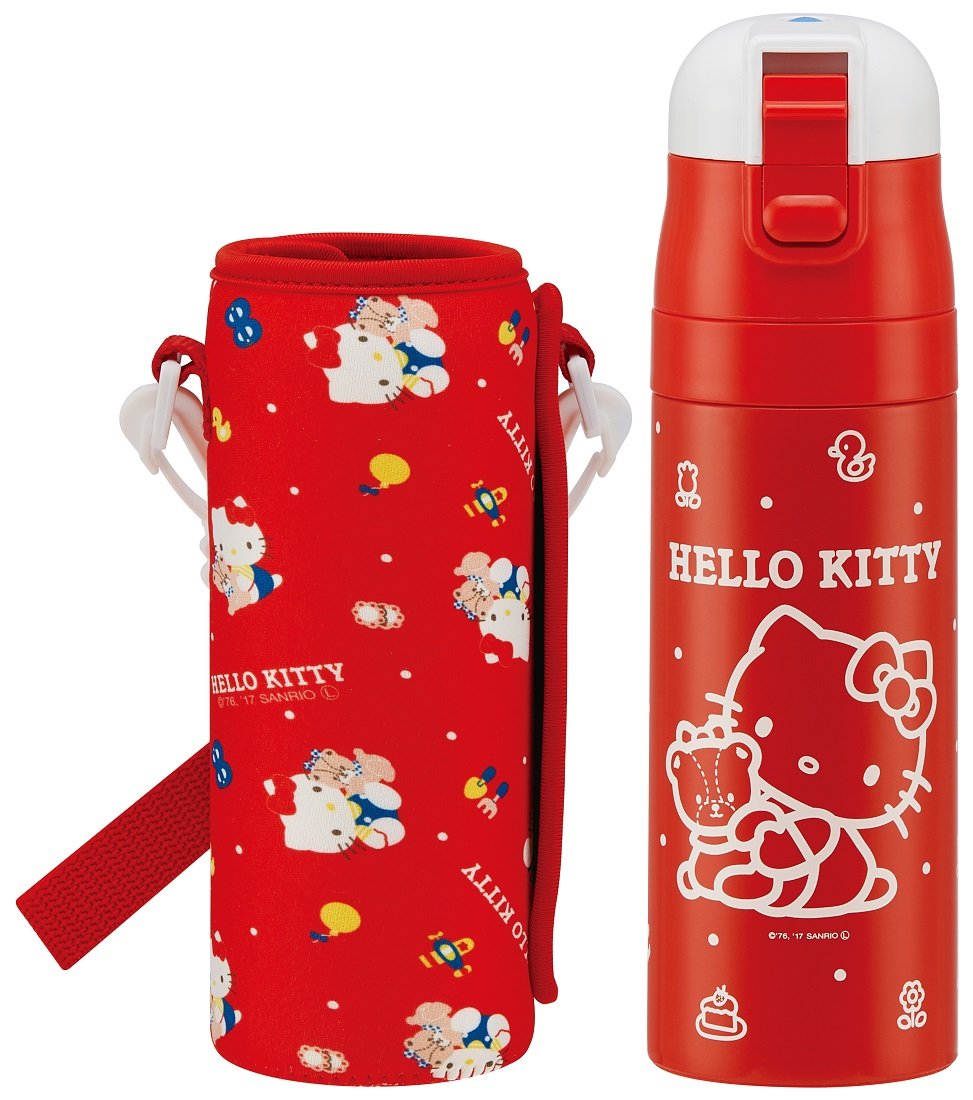 スケーター(Skater) 水筒 子供用 直飲み 470ml カバー付き サンリオ ハローキティ 女の子 保冷専用 ステンレス 軽量タイプ waterbottle スポーツボトル キッズ こども 水瓶 KSDC4-A