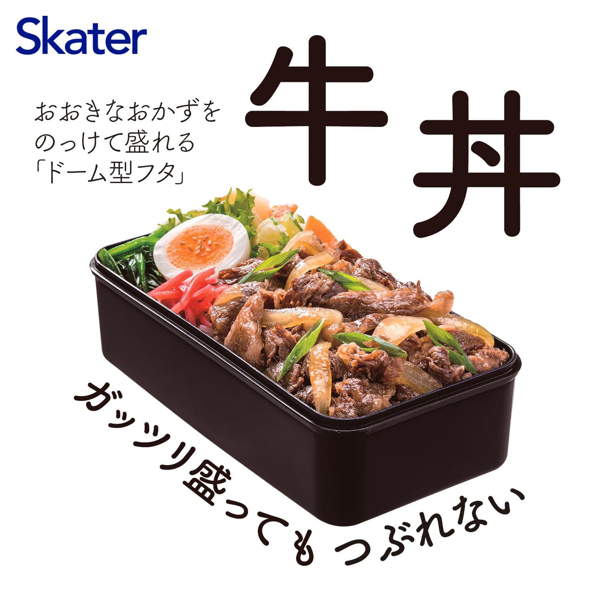 Skater Dome Lid Bento Box 870ml Large Capacity Lunch Box for Men