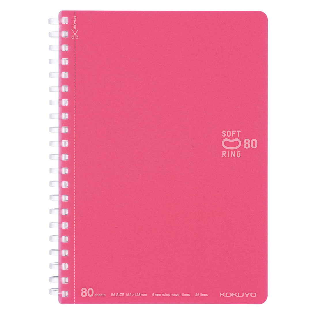KOKUYO Soft Ring Notebook B6 Dot Grid Light Pink 80 Sheets