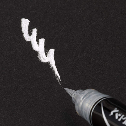 Pentel Brush Pen Silver Tip for Smooth Writing and Drawing