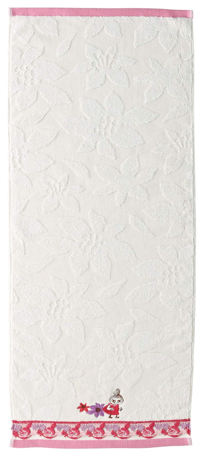 Marushin Face Towel Moomin Blossom Lace Cotton 100% 34x80cm