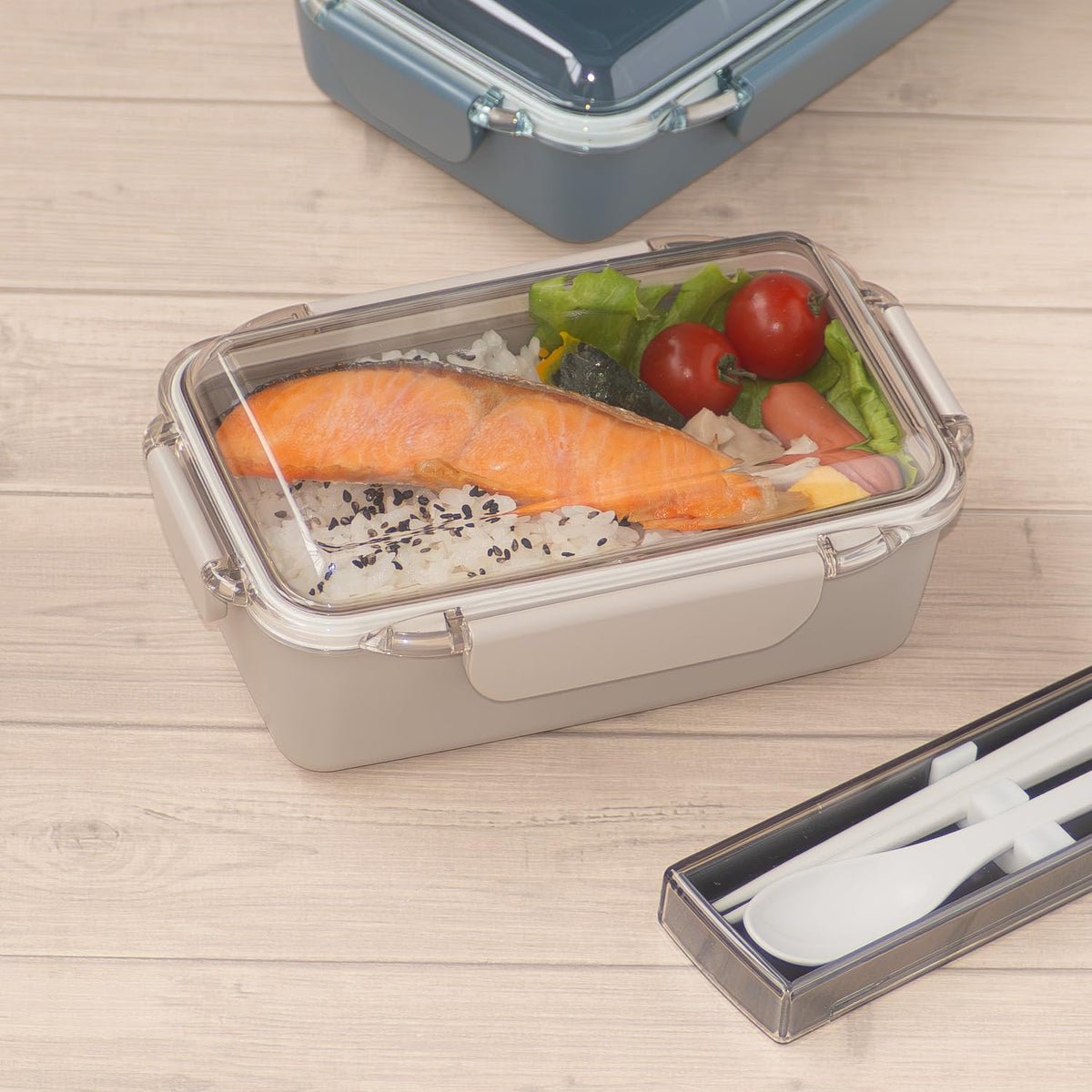 OSK Calm Color Lunch Box with Dividers 650ml for Easy Meal Prep