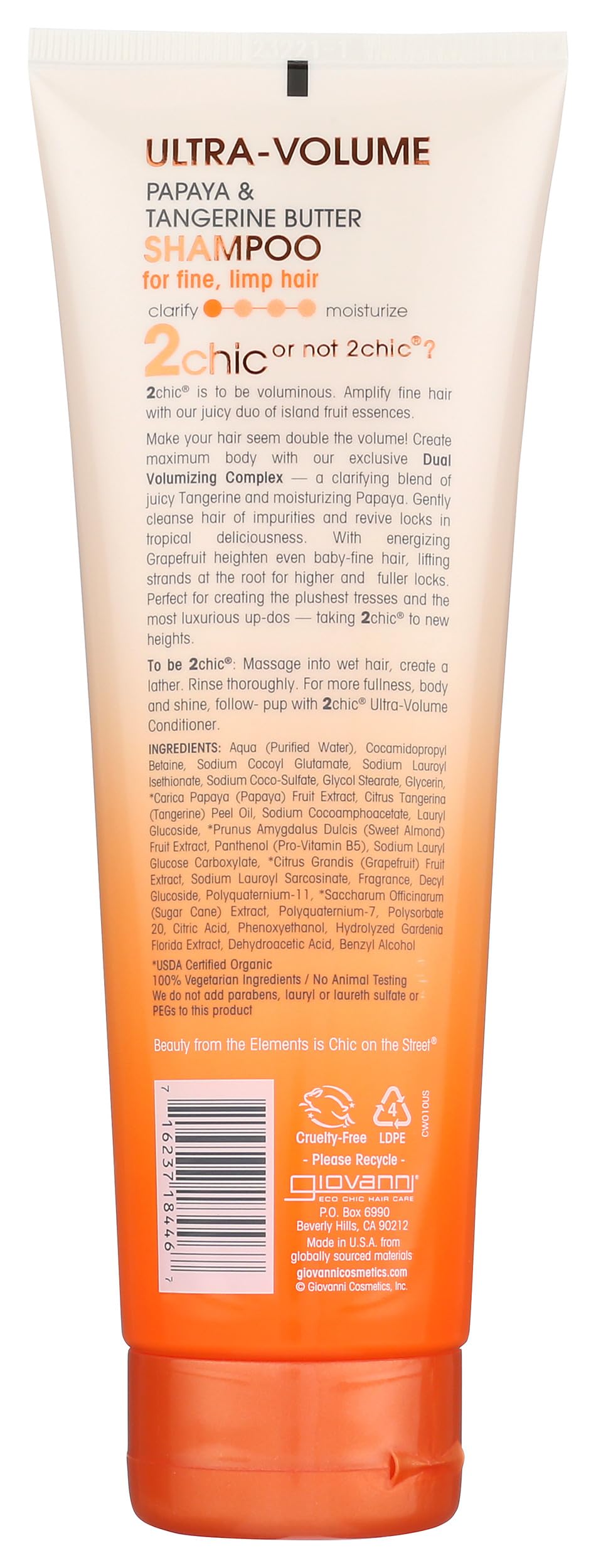 Giovanni 2chic Volume Shampoo 250mL for Fine Hair