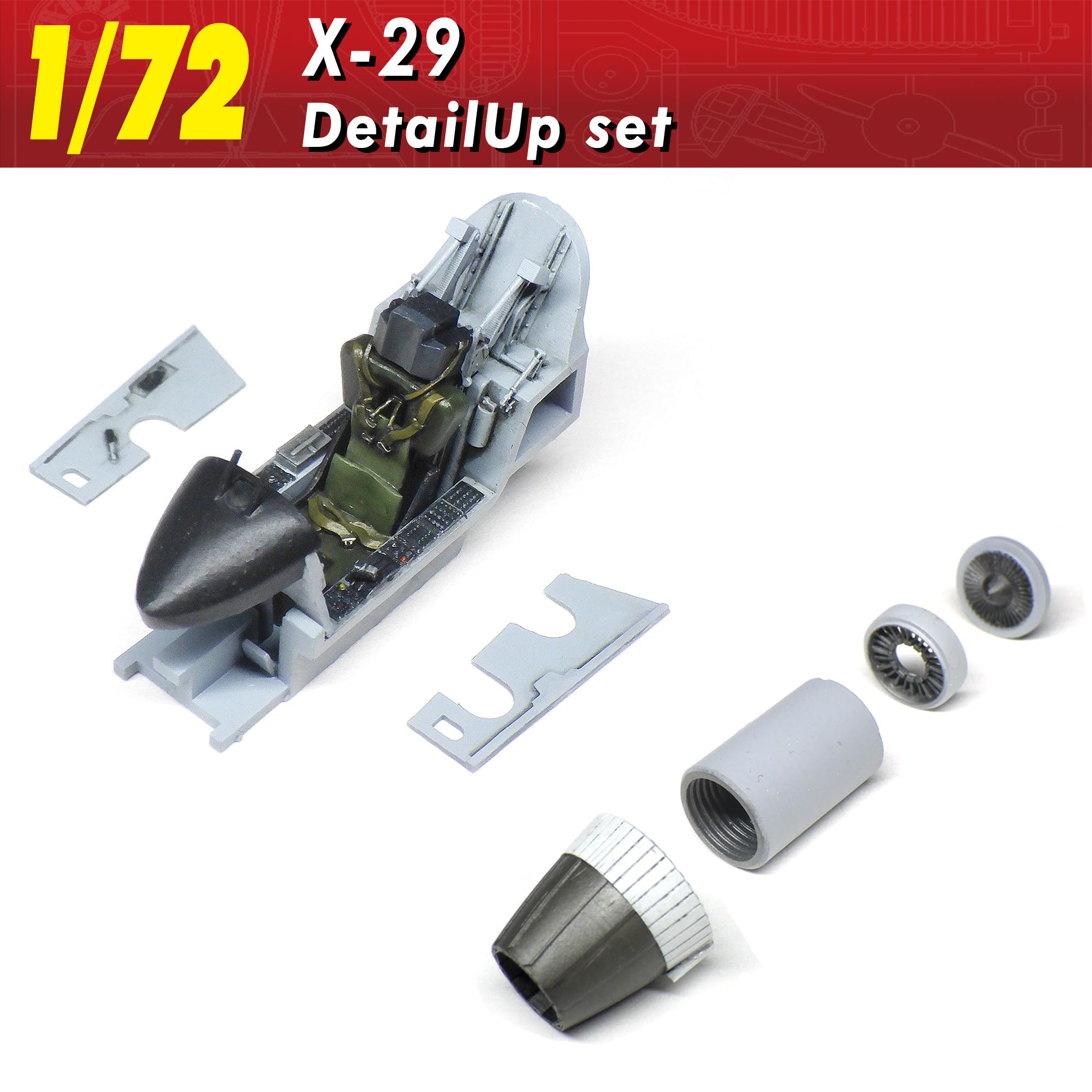 HMA 1/72 Scale Model X29 Detail Up Set for Aircraft Kits