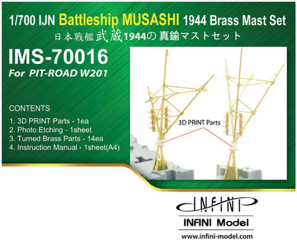 Infini Model 1/700 Scale Model Parts Set for Japanese Navy Battleship Musashi