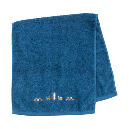 OKA Sierra Towel 77cm x 34cm Blue for Everyday Use