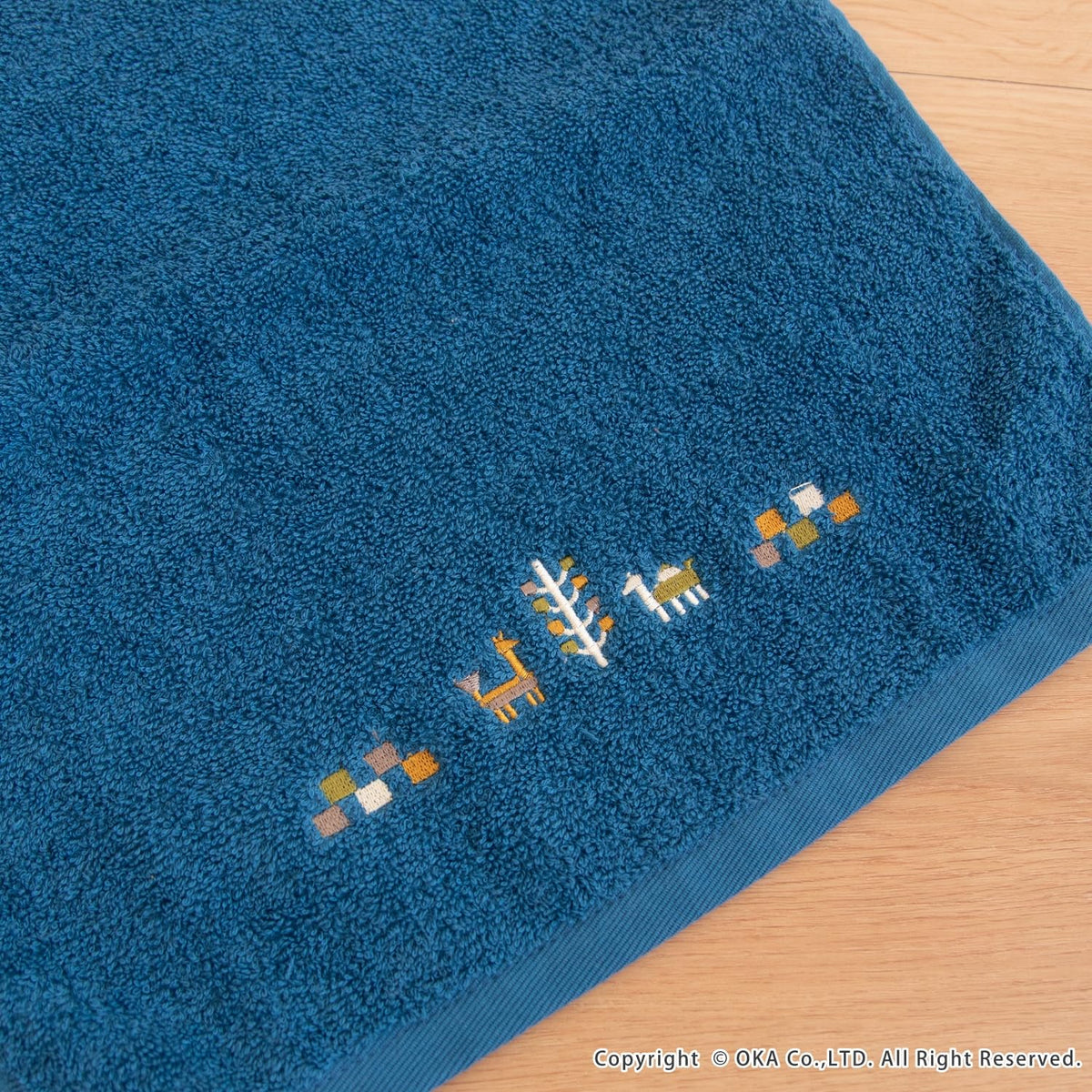 OKA Sierra Towel 77cm x 34cm Blue for Everyday Use