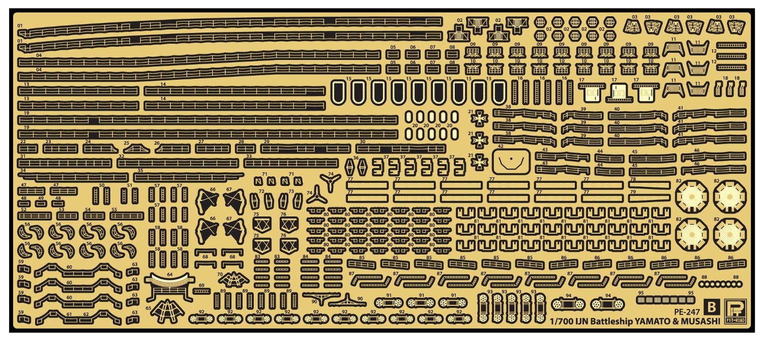 PIT-ROAD 1/700 Scale Battleship Musashi Upgrade Parts Set