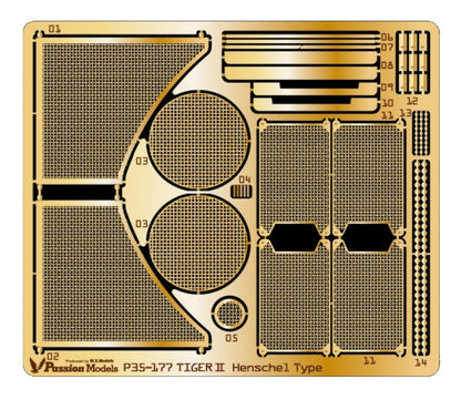 Passion Models 1/35 King Tiger Engine Grill Set for Tamiya Kits