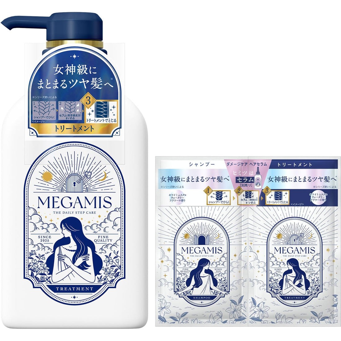 MEGAMIS Treatment 440ml with White Musk and Watery Floral Scent