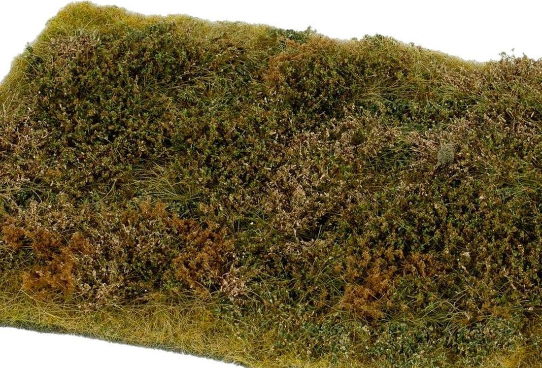 Model Scene Grass Mat Premium Overgrown Bush Late Summer 18cm x 28cm