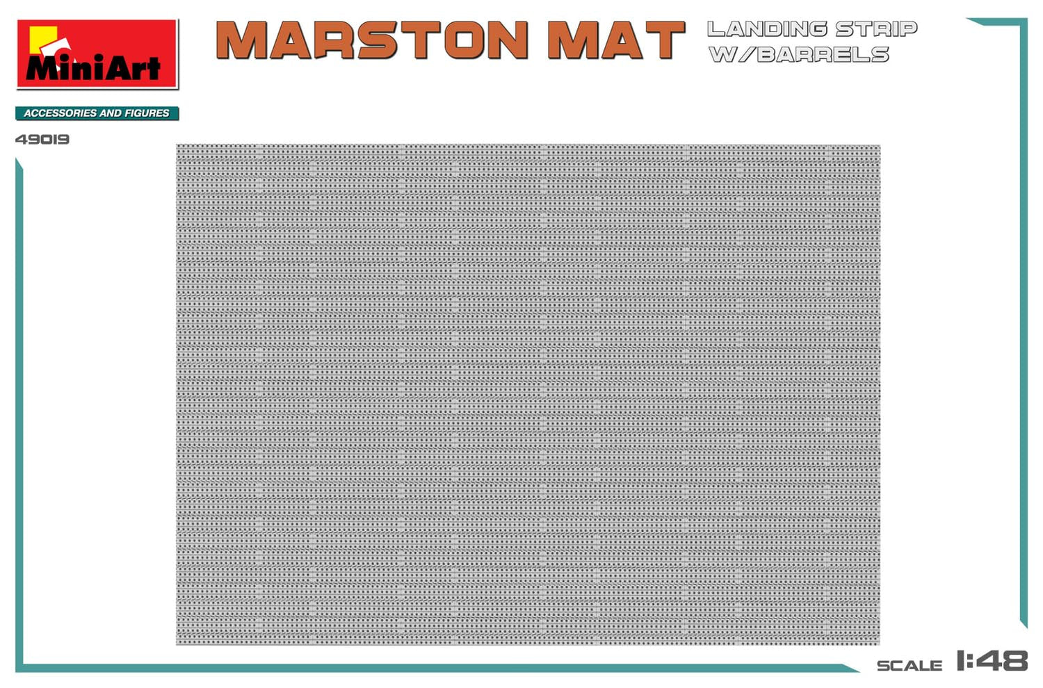 Miniart 1/48 Martson Mat Landing Strip Model with 12 Oil Cans