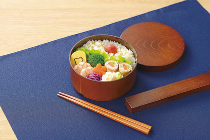 Kakusee Bento Box Round 500ml with Chopsticks and Case