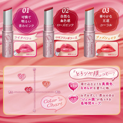 CANMAKE Lustrous Veil Rouge 02 Rose Framboise 3g Hydrating Lipstick