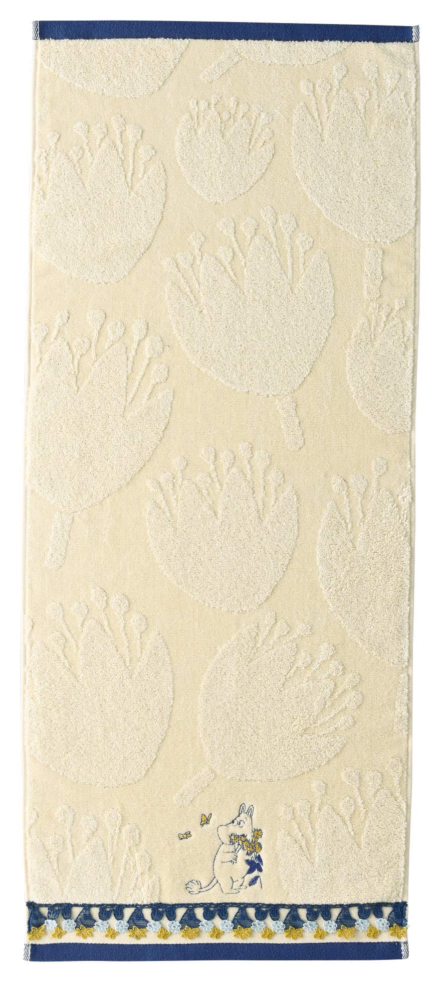 Marushin Face Towel Moomin Floral Lace Cotton 100% 34x80cm