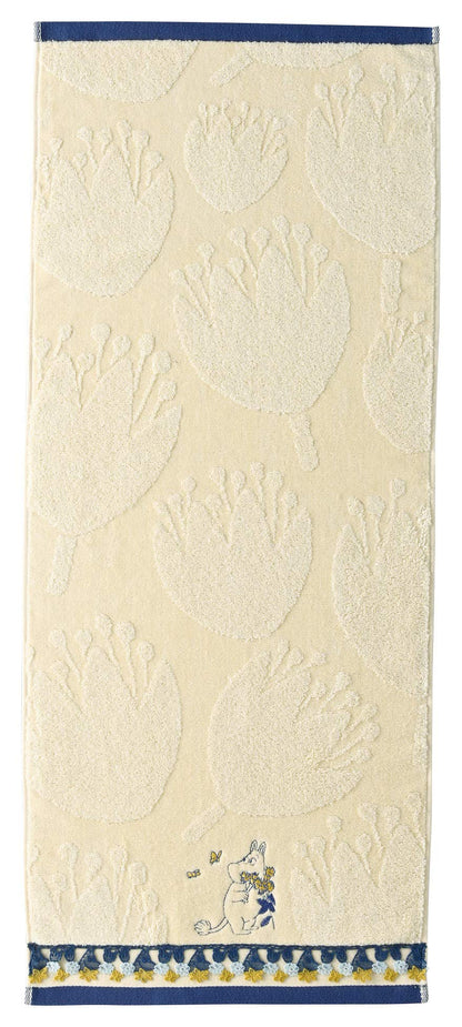 Marushin Face Towel Moomin Floral Lace Cotton 100% 34x80cm