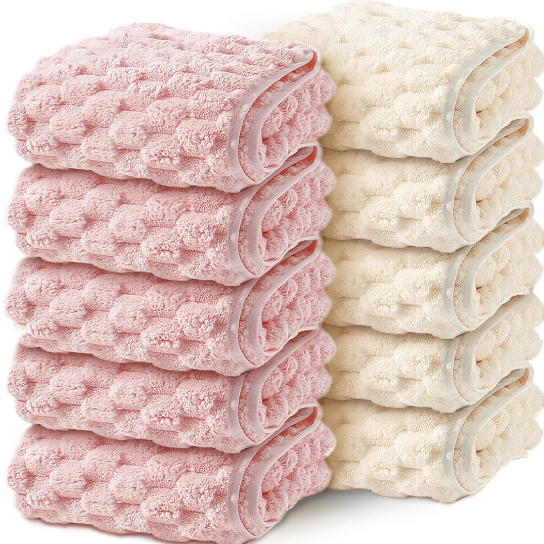 HOSUR Microfiber Face Towel Set 10 Pieces Soft and Absorbent