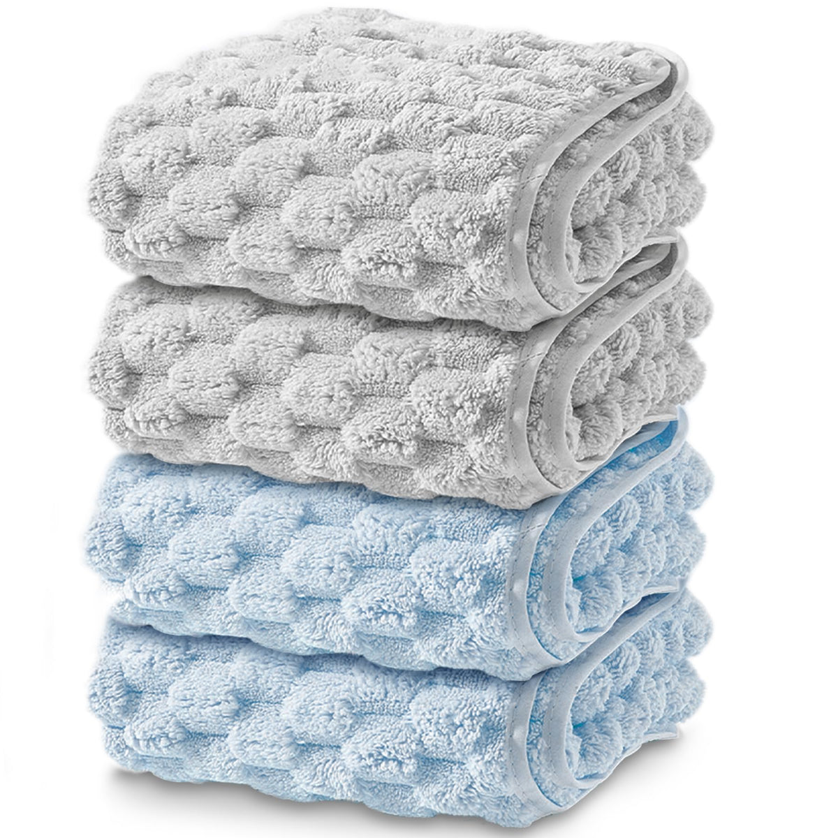 HOSUR Face Towel Set 4 Pieces Microfiber Soft and Absorbent 35X75cm