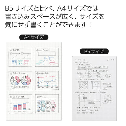 KOKUYO Soft Ring Notebook Business A4 Graph 70 Sheets Black