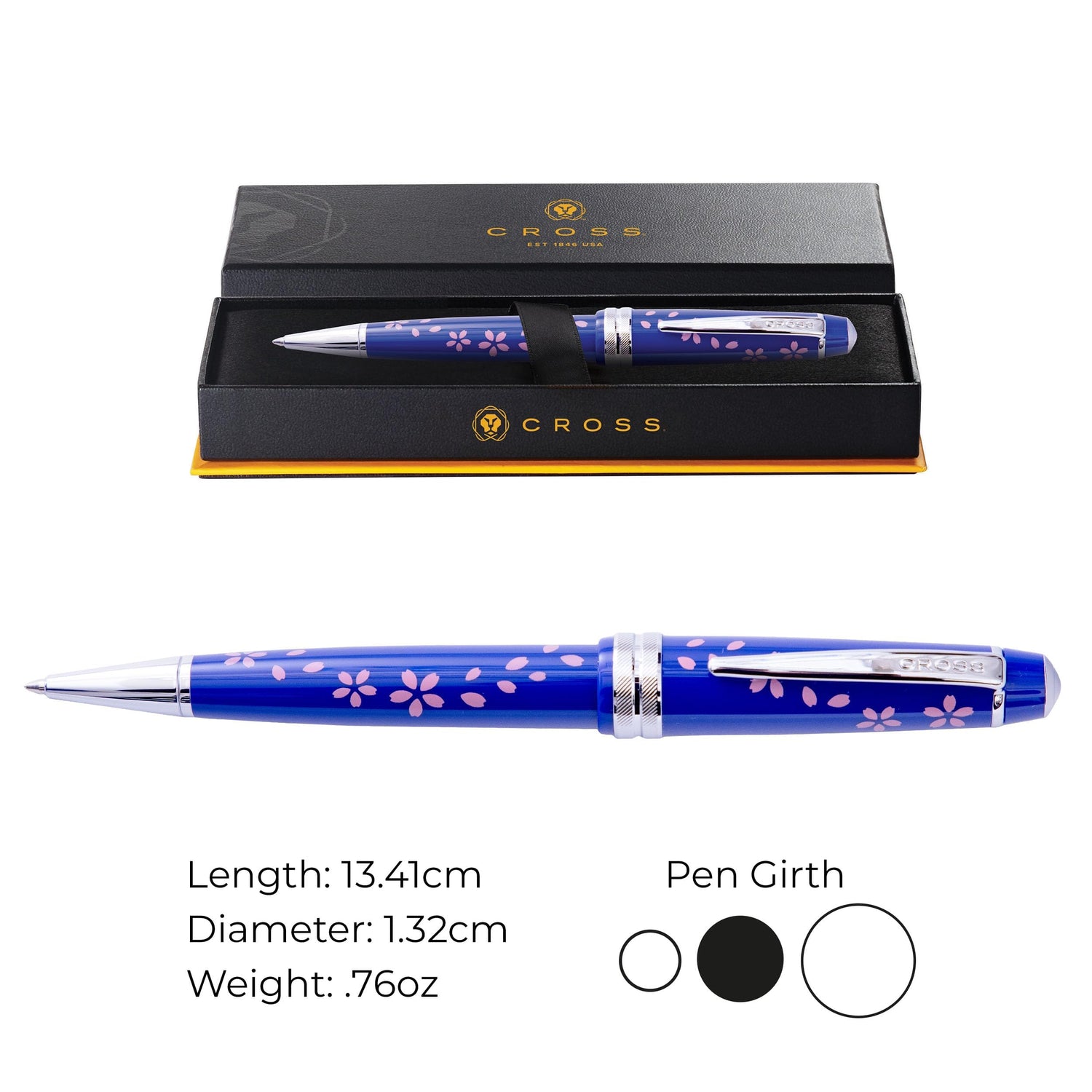 CROSS Bailey Light Ballpoint Pen Sakura Collection Blue Limited Edition