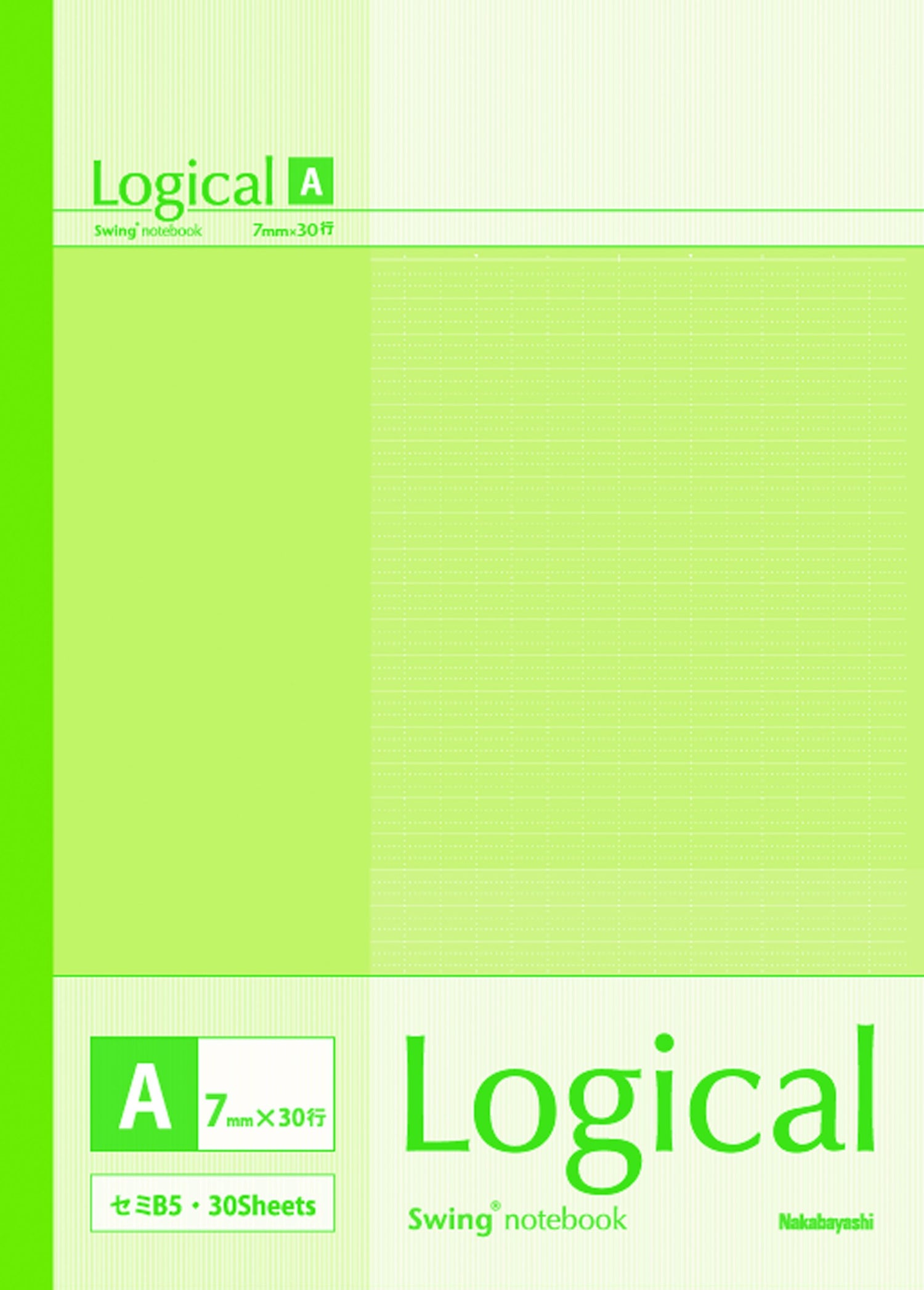 Nakabayashi Logical Notebook B5 A-Grade 5-Pack Pastel Colors