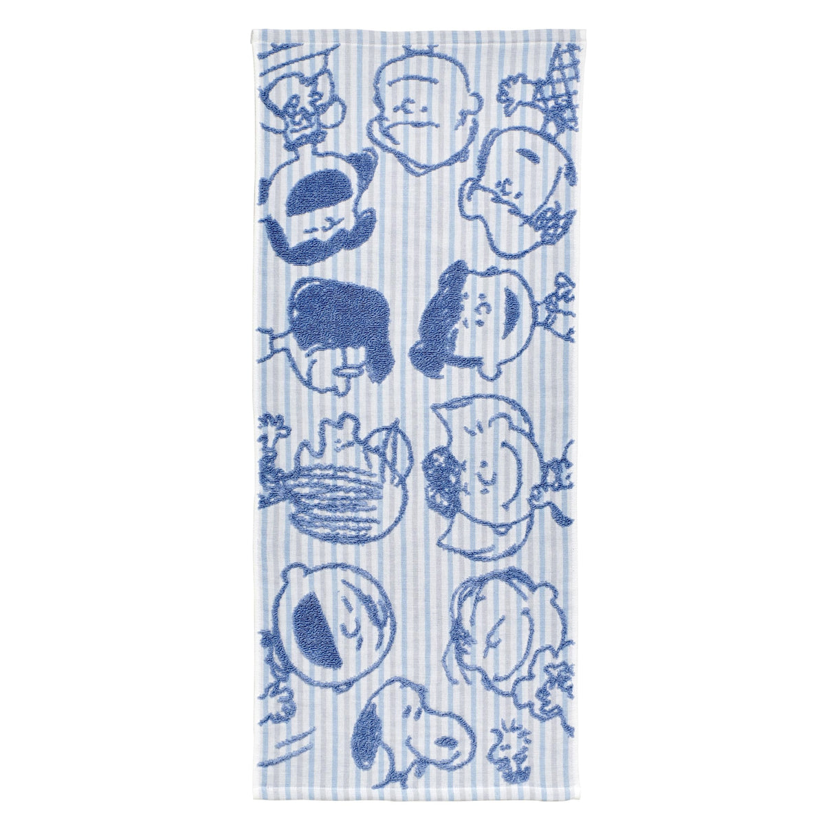 Nishikawa Snoopy Face Towel 34X80cm Soft Cotton Gauze Blue