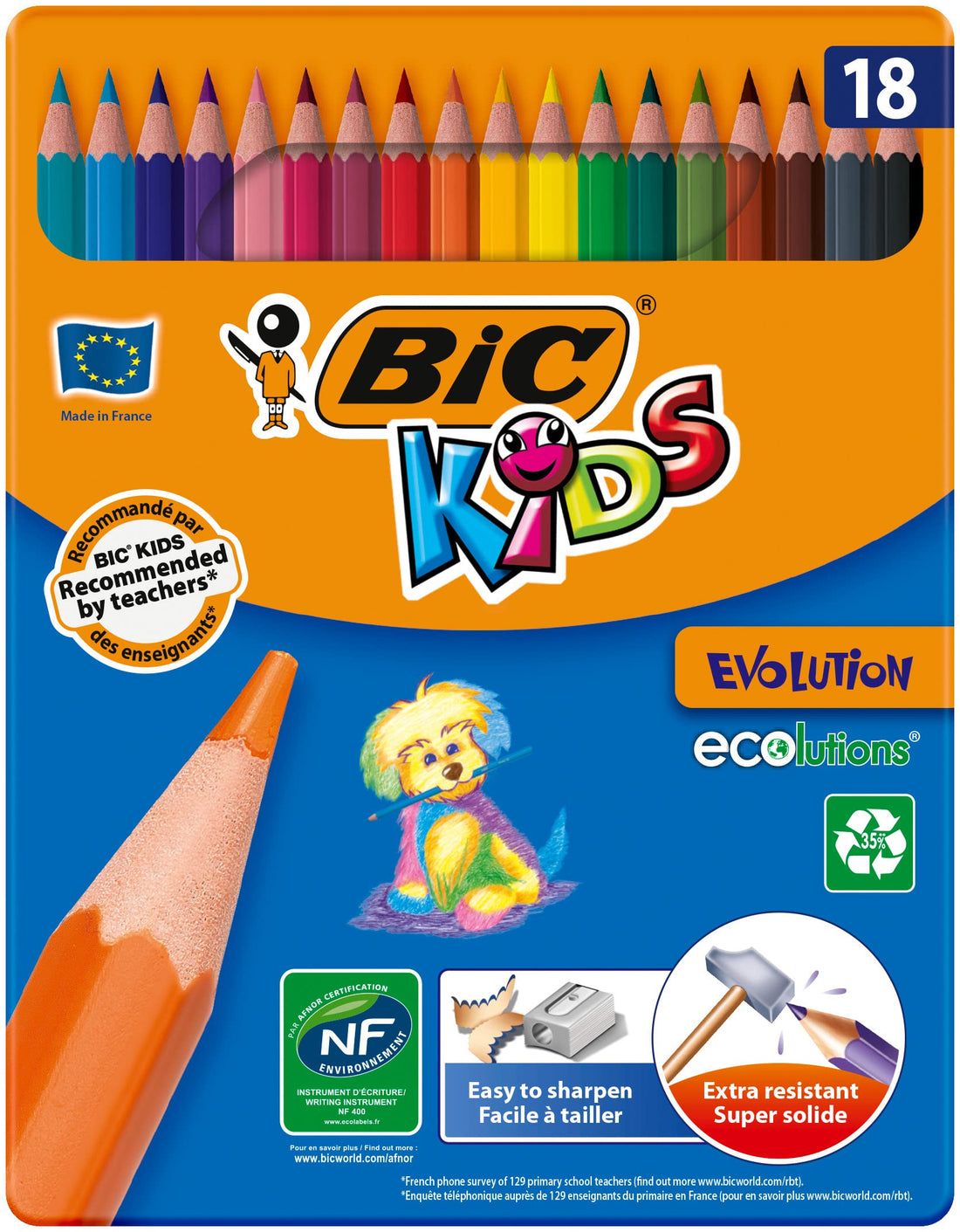 Bic Japan Color Pencils Set 18 Colors for Creative Kids