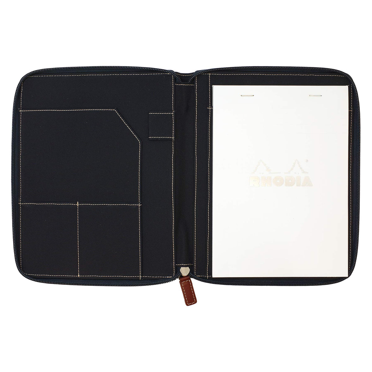 RHODIA Round Zip Case Navy with Notepad
