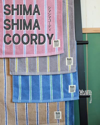 Hayashi Face Towel Striped Blue 34x80cm for Daily Use