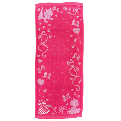 Marushin Disney Minnie Face Towel Red Dress Embroidery 34x80cm