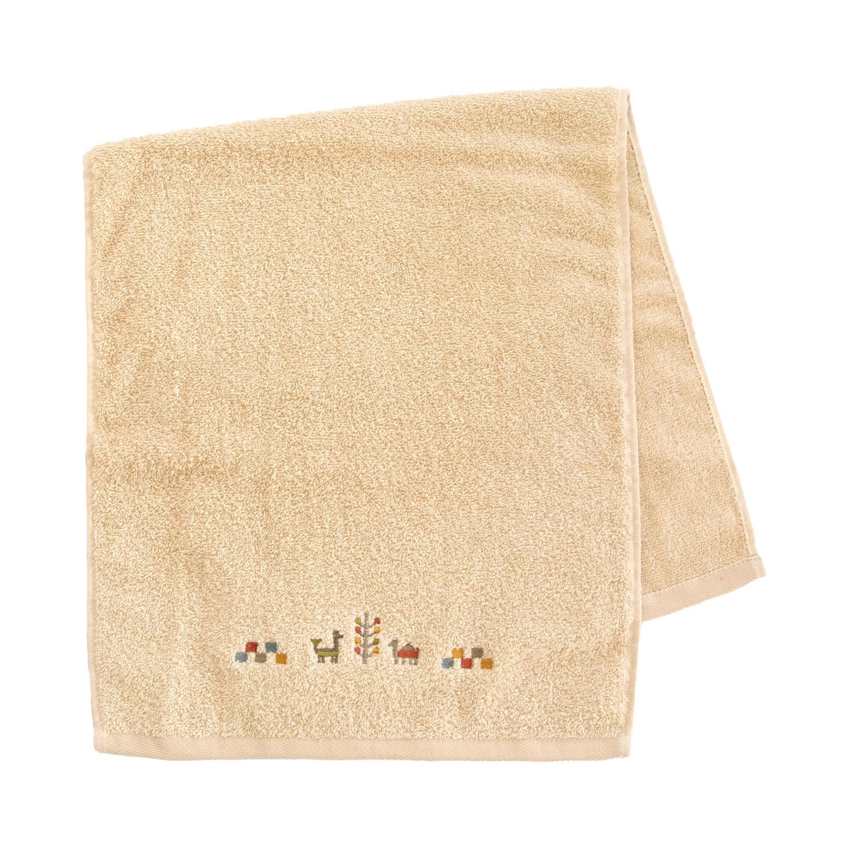 OKA Sierra Towel Soft Beige Face Towel 77cm x 34cm