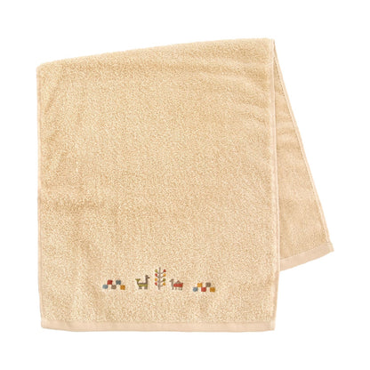 OKA Sierra Towel Soft Beige Face Towel 77cm x 34cm