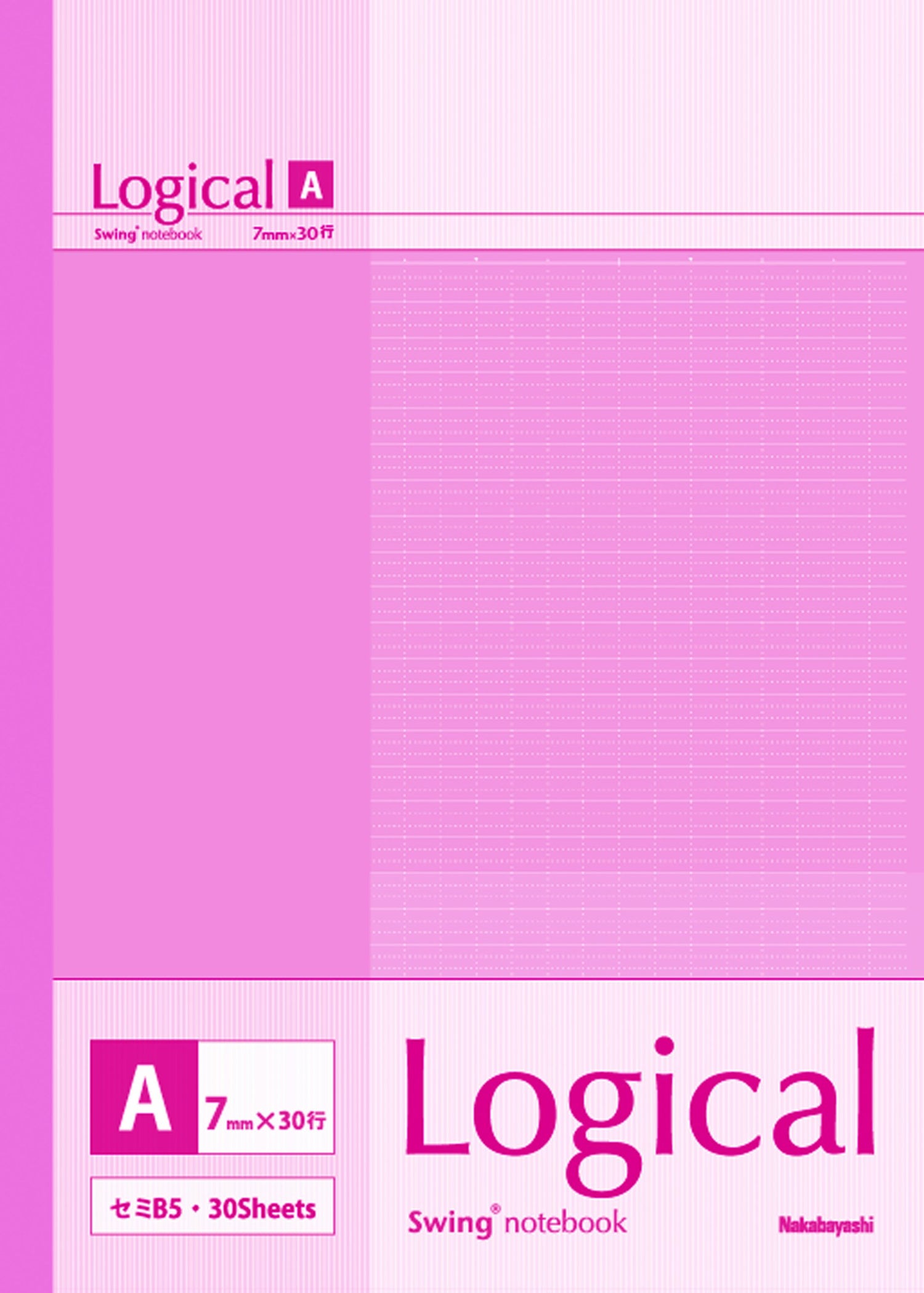 Nakabayashi Logical Notebook B5 A-Grade 5-Pack Pastel Colors