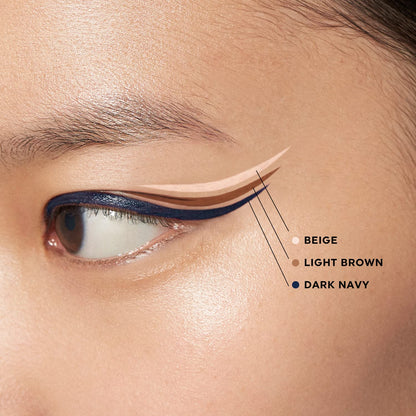 UZU BY FLOWFUSHI Liquid Eyeliner Dark Navy with Easy Removal