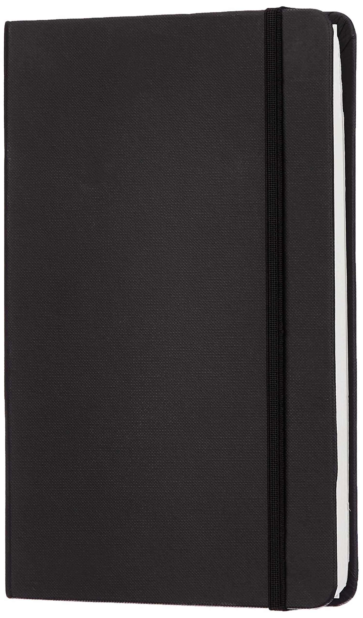 Amazon Basics Classic Notebook L Size 13cm x 21cm Black