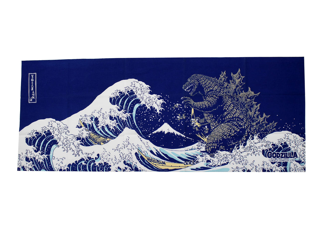 Fokato Fukagawa Tenugui Navy Cotton 100% Japanese Hand Towel