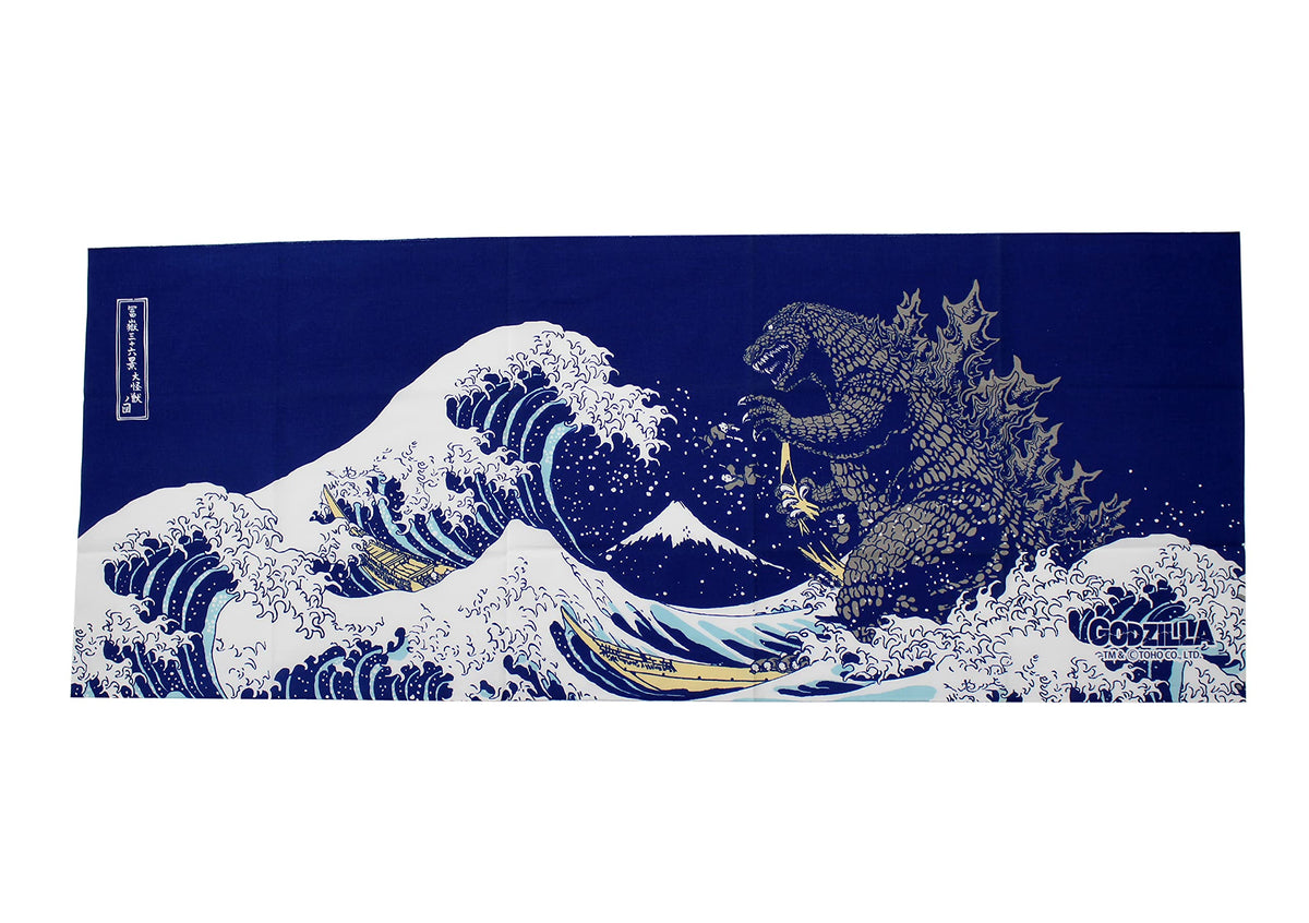 Fokato Fukagawa Tenugui Navy Cotton 100% Japanese Hand Towel
