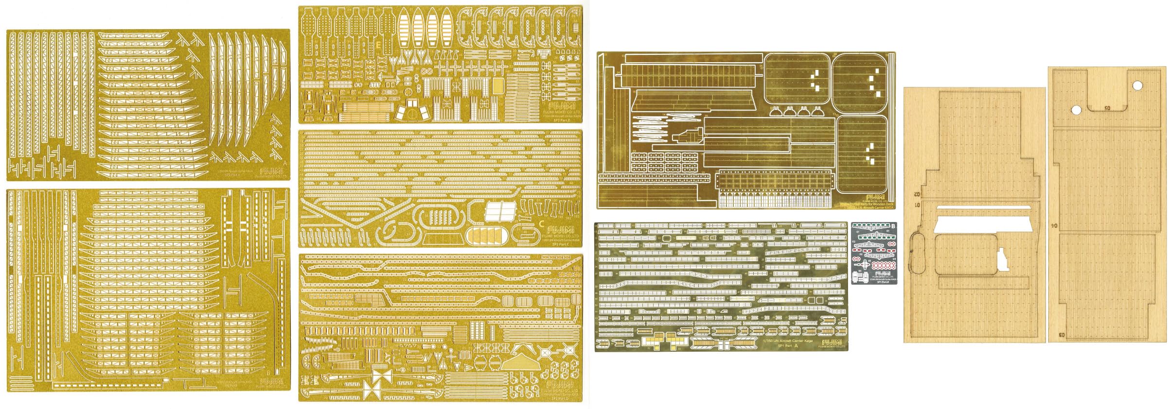 FUJIMI 1/350 Scale Model Aircraft Carrier Kaga Detail Parts Set