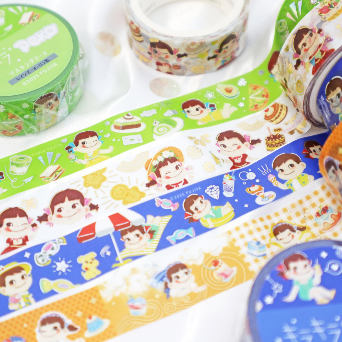 World Craft Masking Tape Peko-chan Glitter Seaside Candy FJMT001