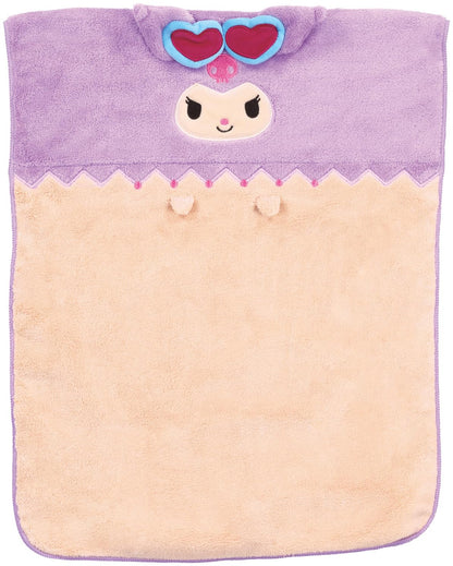 Skater Hair Drying Towel 40x100cm Quick-Dry Sanrio Kuromi Design