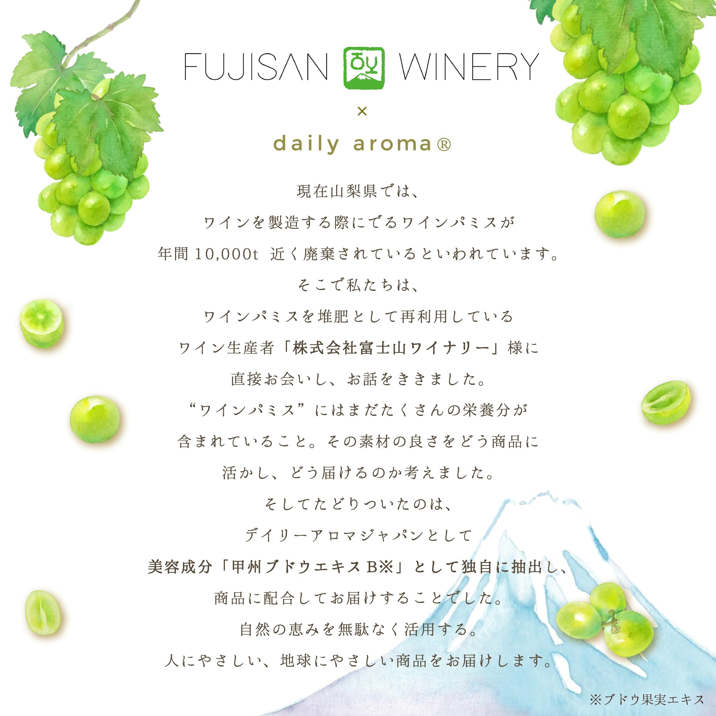 Daily Aroma Face Mask with Grape Essence 1 Sheet Made in Japan