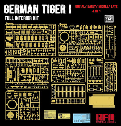 Rye Field Model 1/35 Tiger I Full Interior Kit for Scale Model Enthusiasts