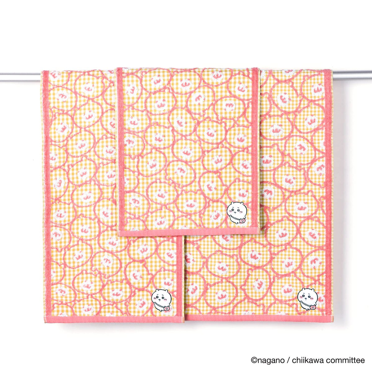 Chiikawa Face Towel Yellow Soft Gauze 34x80cm