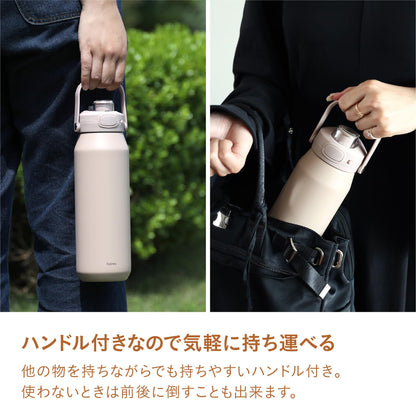 CB JAPAN One-Touch Open Stainless Steel Bottle 1L Beige