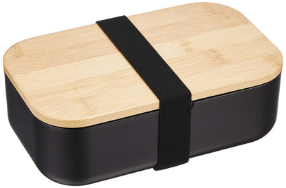 Paarukinzoku Lunch Box with Bamboo Lid 1000ml Black