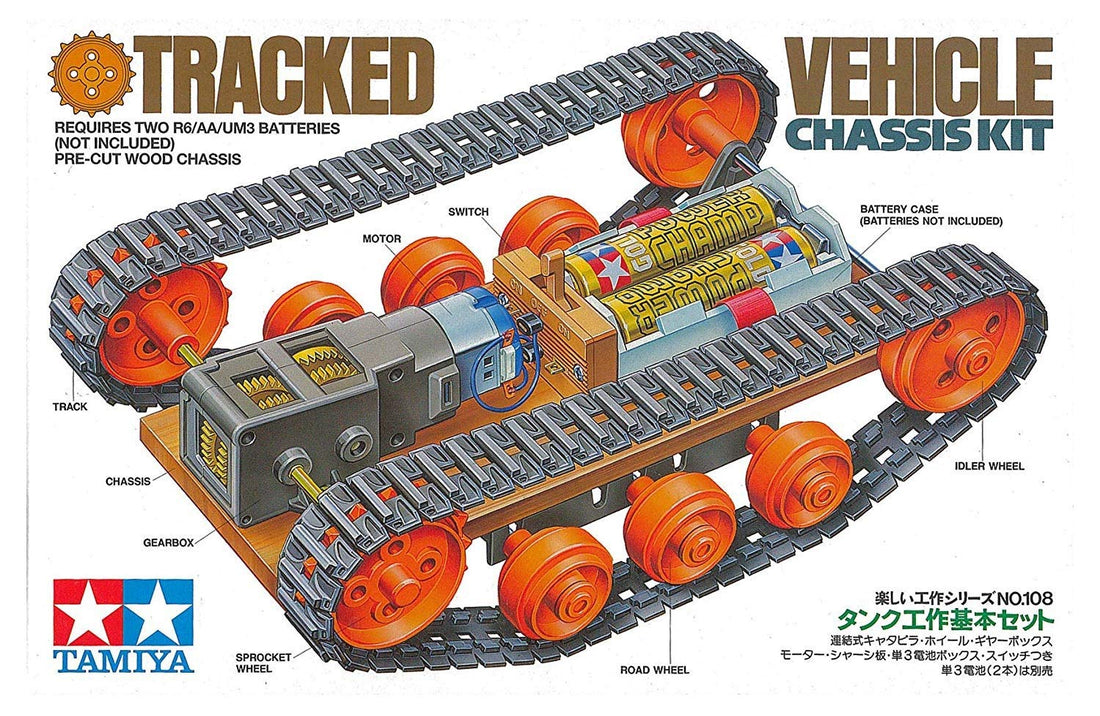 TAMIYA Fun Work Series No.108 Basic Tank Model Kit Set