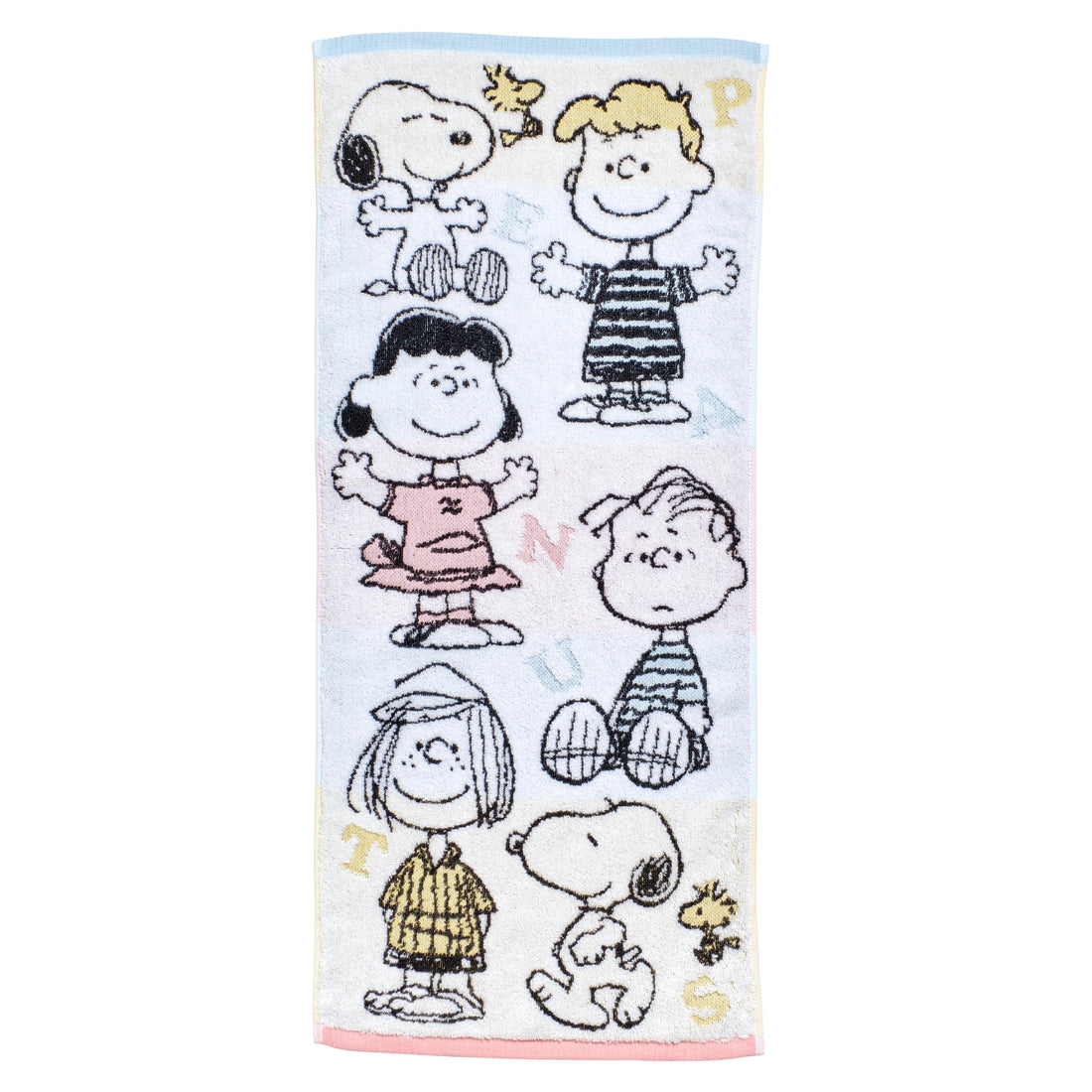 nishikawa Snoopy Face Towel 34x80cm Cotton 100% Washable White
